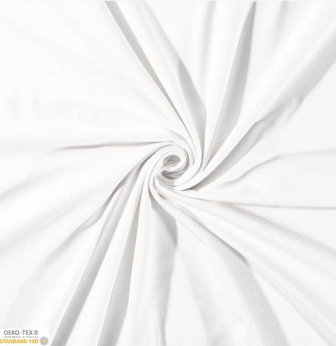 Jersey coton uni blanc