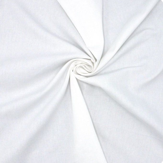 Coton sergé blanc