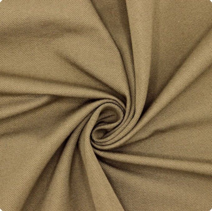 Coton sergé kaki