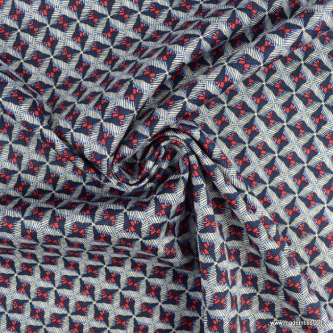 Popeline de coton Géométrique